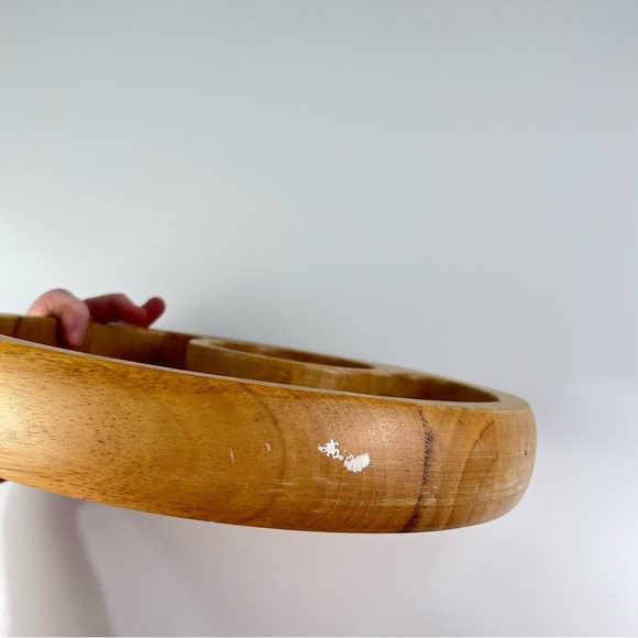 Vintage Wooden Serving Tray by Winsome Wood Chip and Dip Bowl - Picture 4 of 7